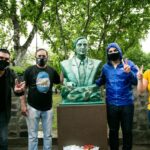 Parque Centenario: el busto de Néstor Kirchner estará junto al de Alicia Moreau de Justo y al de Raúl Alfonsín