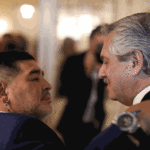 El Presidente despidió a Diego Maradona