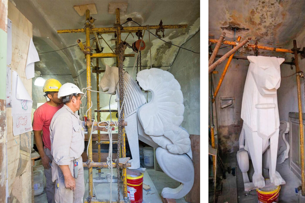 Los leones centenarios de la avenida Rivadavia