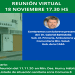 Nueva reunión de la Comisión de salud de la Comuna 8