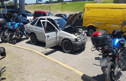 Persecución y detención tres hombres armados en la autopista