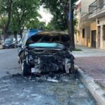 Se incendió un patrullero en Machaín y Larralde