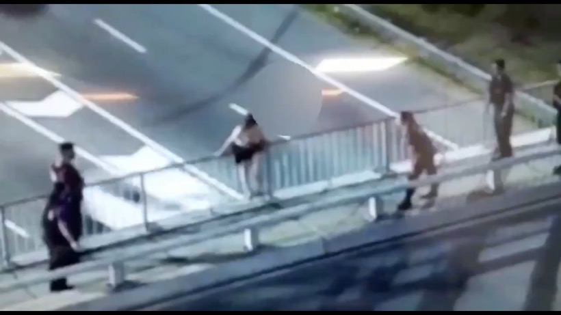 Video: rescatan a una joven que intentó arrojarse desde el puente de General Paz y Balbín