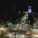 Organizaciones sociales y partidos de izquierda instalaron carpas en la 9 de Julio