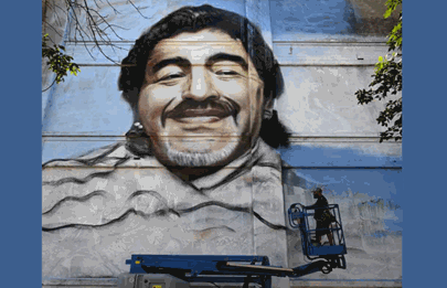 Nuevo mural: San Diego Maradona del Barrio de La Boca