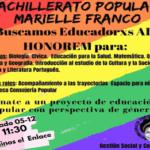 Convocatoria para el Bachillerato Popular Marielle Franco