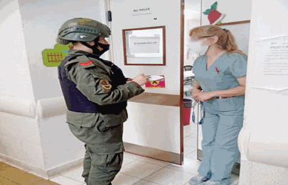 Gendarmes trasladaron al hospital Piñero a un bebe grave