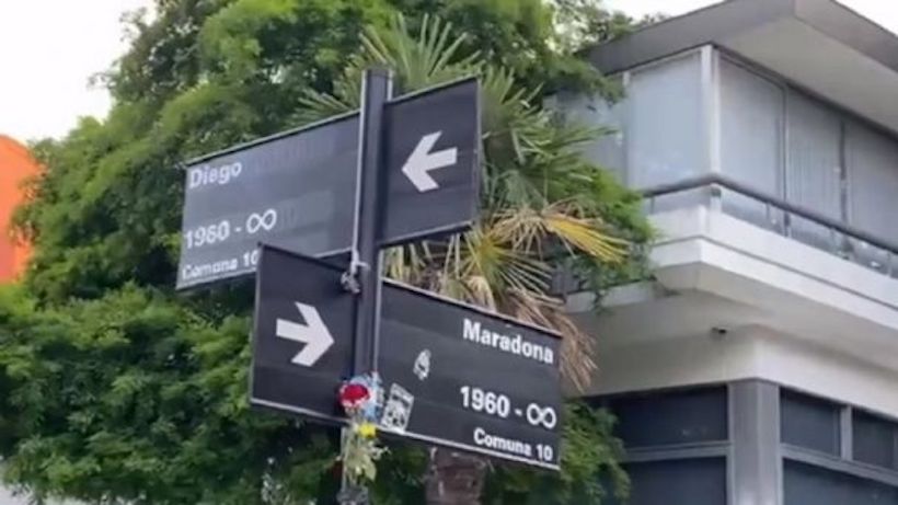 Pondrán una placa para homenajear a Maradona en Segurola y Habana