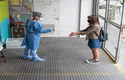 Acciones contra el covid en la Comuna 7