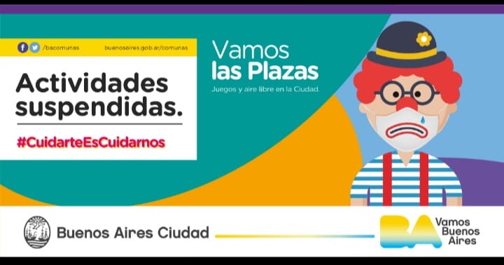 Suspenden las actividades culturales en las plazas Almagro, Boedo, 1 de Mayo y Martín Fierro