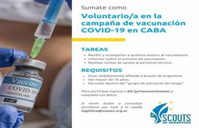 Organizaciones Scouts suman voluntarios para campaña de vacunación