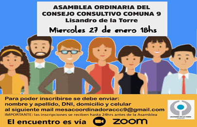 Convocatoria a la primera reunión del año del Consejo Consultivo Comunal