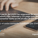 Comunicado de ENACOM  sobre precios de servicios TIC