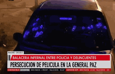 Cinematográfica persecución y tiroteo en la Avenida General Paz