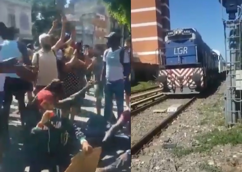 Flores: manteros bloquearon las vías Sarmiento en rechazo a desalojos de la avenida Avellaneda