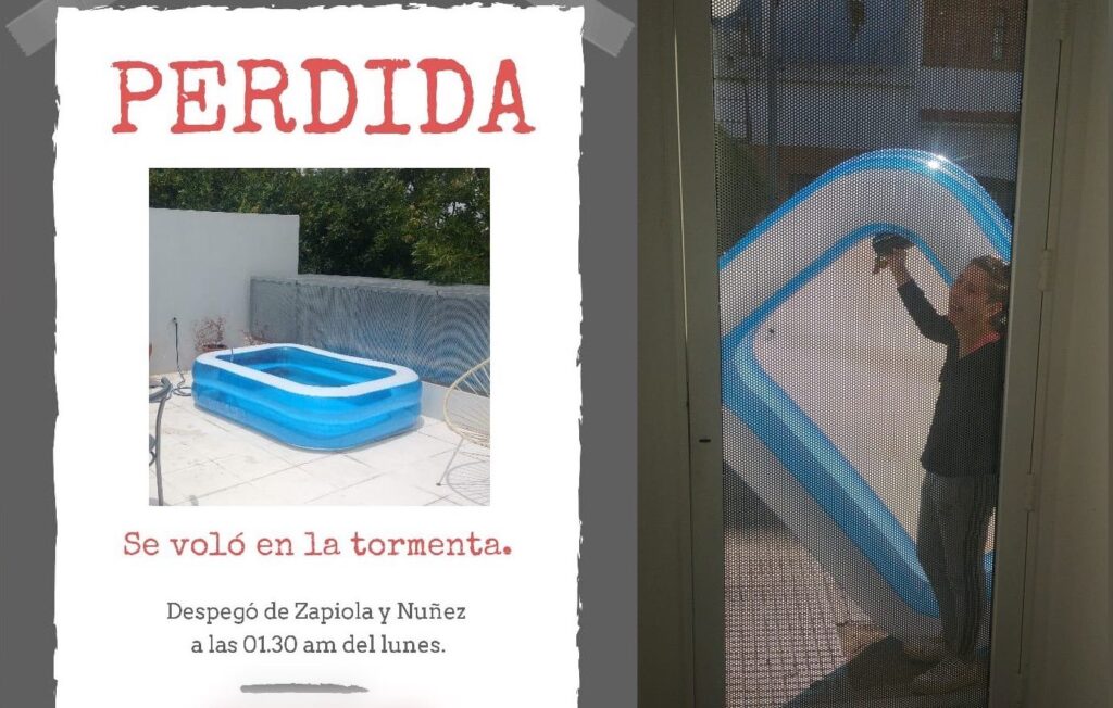 Final feliz: la pileta voladora de Zapiola y Nuñez fue recuperada por sus dueños