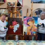Vecinas de Saavedra pintaron cuadros para una rifa solidaria en beneficio de comunidades originarias