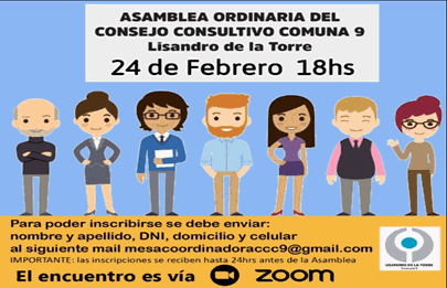 Reunión de febrero del Consejo Consultivo de la Comuna 9