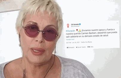 El club de sus amores apoyó a Carmen Barbieri