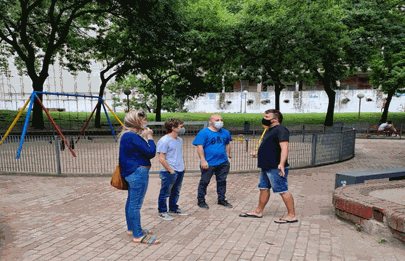 El Presidente de la Comuna 4 recorrió el barrio Catalinas de La Boca
