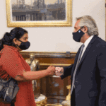 El Presidente se reunió con Margarita Barrientos