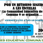 Convocan a una nueva reunión de la Red Educativa Comuna 9