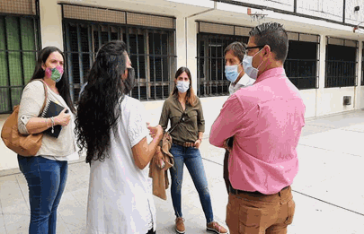 El Presidente comunal visitó escuela de los distritos 13 y 20