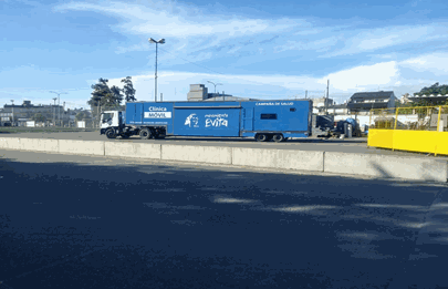 Camión sanitario del Movimiento Evita en barrios porteños