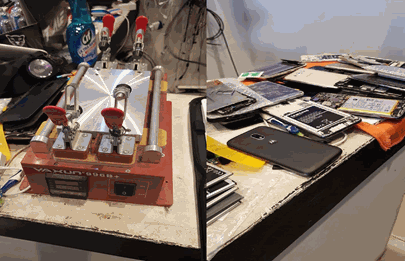 Desbaratan laboratorio de celulares truchos en Soldati