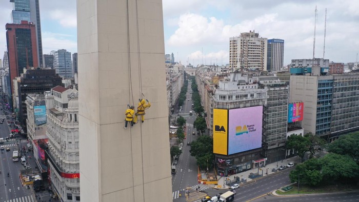 Inició la restauración del Obelisco, que en mayo cumplirá 85 años