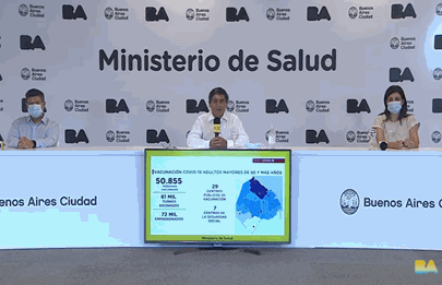 Conferencia de prensa de Quirós luego del escandalo ayer en la vacunación