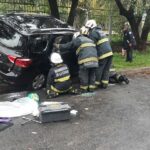 Choque y vuelco en Pico y Libertador