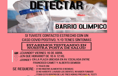 Plan DetectAR en el Barrio Olímpico de Soldati