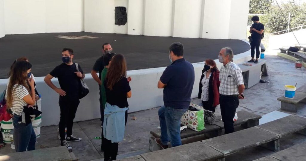 Anfiteatro del Parque Sarmiento: Tras varios reclamos comenzaron los trabajos para su recuperación