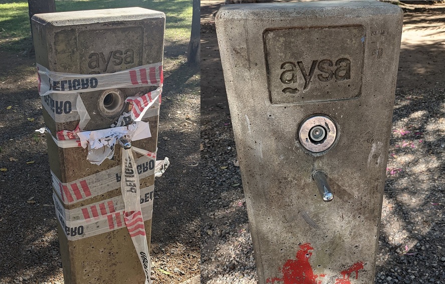 Ante hechos de vandalismo, Ciudad revistará los bebederos del Parque Saavedra