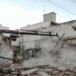 Derrumbe en una obra en construcción en Parque Chacabuco