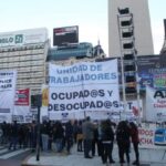 Movimientos sociales cortaron la 9 de Julio por la reunión del Consejo del Salario