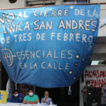 Protesta de trabajadores de la salud en Congreso y Barracas y acampe en el microcentro