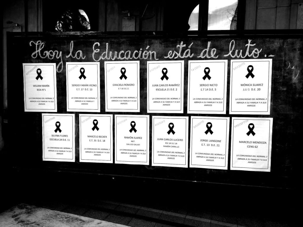 “La educación está de luto”: el Mariano Acosta homenajea a los trabajadores de la educación fallecidos por Covid-19