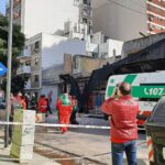 Villa Crespo: se cayó mampostería de una obra e hirió a dos peatones