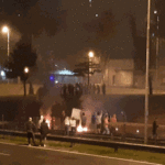 Protesta de un grupo de vecinos que pedían seguridad en Villa Lugano