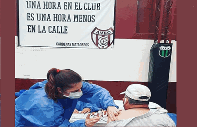 Jornada de vacunación antigripal en club Cárdenas de Mataderos