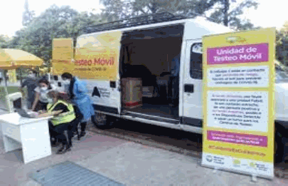 La Unidad de testeo móvil llega al barrio de Parque Avellaneda
