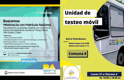 Noticias sobre salud en la Comuna 8