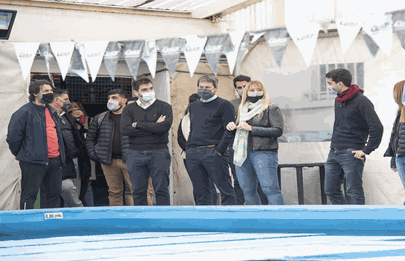 El Ministro Lammens visitó clubes de la comuna 9