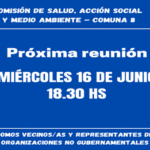 Nueva reunión de la Comisión de Salud, Acción Social y Medio Ambiente de la Comuna 8