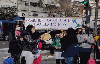 Semaforazo por reinicio de obras en escuela de Mataderos