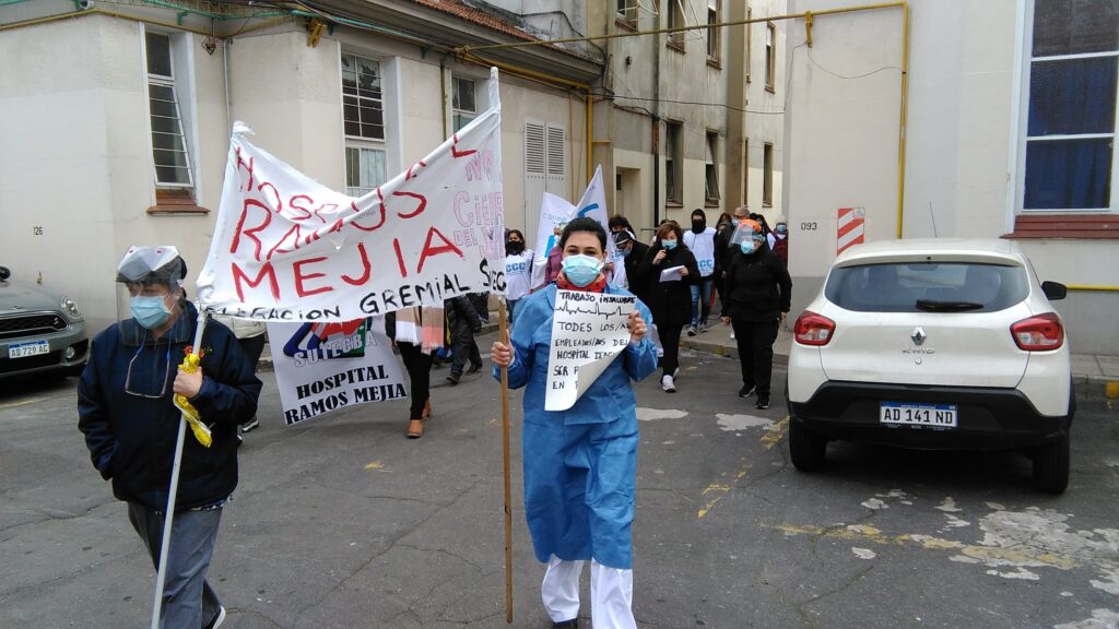 Nueva protesta de trabajadores del Hospital Ramos Mejía por mejoras laborales