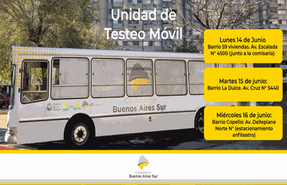 La Unidad de Testeo Móvil de la Corporación del Sur recorre barrios porteños