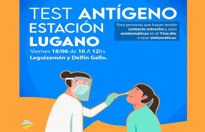 Testeo antígeno en la estación Villa Lugano